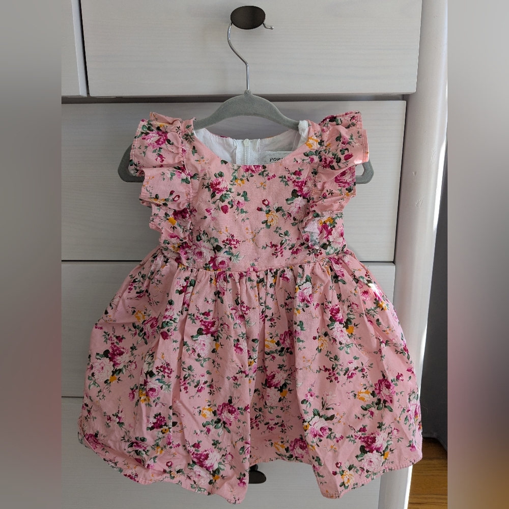 Popatu 12T Floral Pink Baby Dress